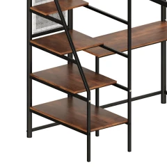 Vyvýšená postel se zábranou, 90x200, černá, NIVEN Vyvýšená postel se zábranou, 90x200, černá, NIVEN