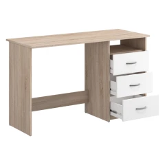 Psací stůl dub/perleťově bílá Psací stůl dub/perleťově bílá