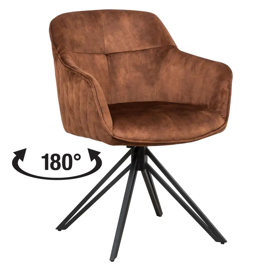 Idea Otočná jídelní židle SHERLOCK hnědá