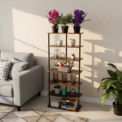 Víceúčelový regál ETUDA TYP 2 - černá/rustikální dřevo č.16 Víceúčelový regál ETUDA TYP 2 - černá/rustikální dřevo č.16