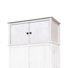 Komoda 3 zásuvky TORINO bílá, kovové úchytky | ATAN nábytek Nástavec 2dveřový TORINO bílý, kovové úchytky