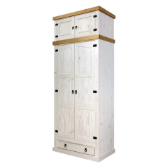 Skříň 2dveřová CORONA bílý vosk Skříň 2dveřová CORONA bílý vosk