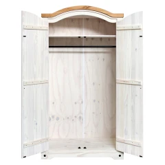 Skříň 2dveřová CORONA - bílý vosk Skříň 2dveřová CORONA - bílý vosk