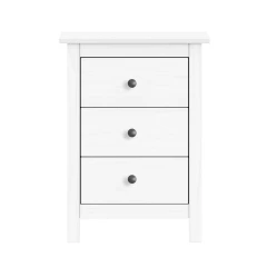 Komoda 3 zásuvky TORINO bílá, kovové úchytky Komoda 3 zásuvky TORINO bílá, kovové úchytky