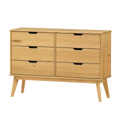 Noční stolek 1 zásuvka BONITO vosk | ATAN nábytek Komoda 3+3 zásuvky BONITO vosk