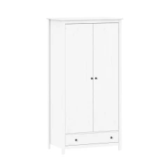 Skříň 2dveřová TORINO bílá, kovové úchytky