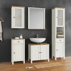 Zrcadlo PORTO bílá/buk Zrcadlo PORTO bílá/buk