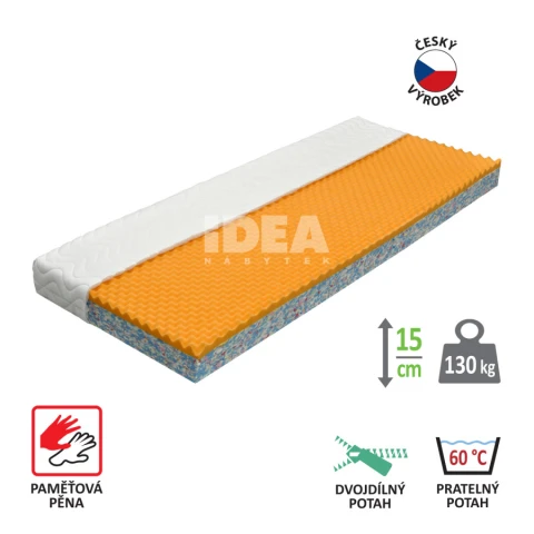 Matrace s potahem IDEA VISCO 80x200x15 cm M31 Matrace s potahem IDEA VISCO 80x200x15 cm M31