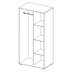 Skříň 2dveřová BEST - dub sonoma Skříň 2dveřová BEST - dub sonoma