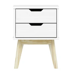 Noční stolek 2 zásuvky BONITO bílý lak Noční stolek 2 zásuvky BONITO bílý lak