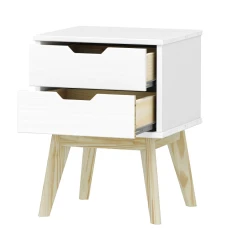 Noční stolek 2 zásuvky BONITO bílý lak Noční stolek 2 zásuvky BONITO bílý lak