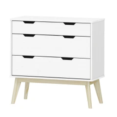 Noční stolek 2 zásuvky BONITO bílý lak | ATAN nábytek Komoda 2+1 zásuvky BONITO bílý lak