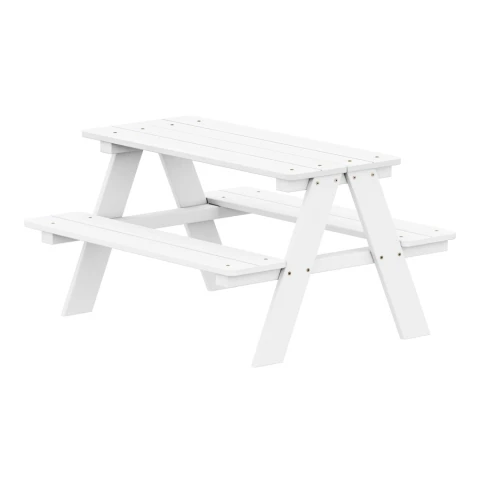 Dětský piknikový stůl bílý lak Dětský piknikový stůl bílý lak