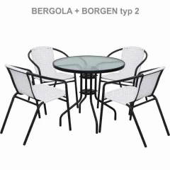 Stůl BORGEN TYP 2 - černá ocel / temperované sklo č.5