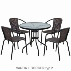 Stůl BORGEN TYP 2 - černá ocel / temperované sklo č.6