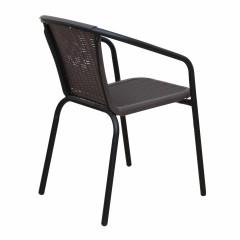 Židle VARDA - tmavě hnědá / nohy černý kov č.3