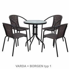 Židle VARDA - tmavě hnědá / nohy černý kov č.5