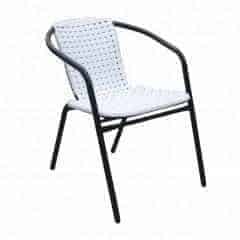 Zahradní židle BERGOLA - bílá / černá č.1