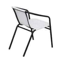 Zahradní židle BERGOLA - bílá / černá č.3