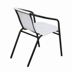Zahradní židle BERGOLA - bílá / černá č.3