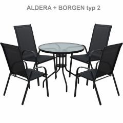 Židle ALDERA - tmavě šedá/černá č.5