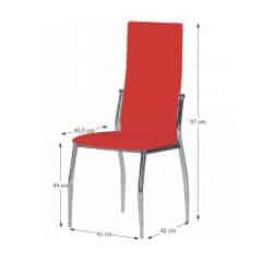 Jídelní židle SOLANA - červená č.2