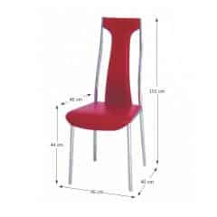 Jídelní židle RIA - IRIS - červená č.2
