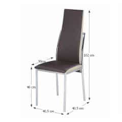 Jídelní židle ZORA - tmavě hnědá č.2