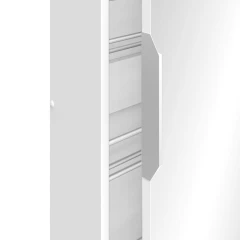 Botník se zrcadlem 305397 bílý