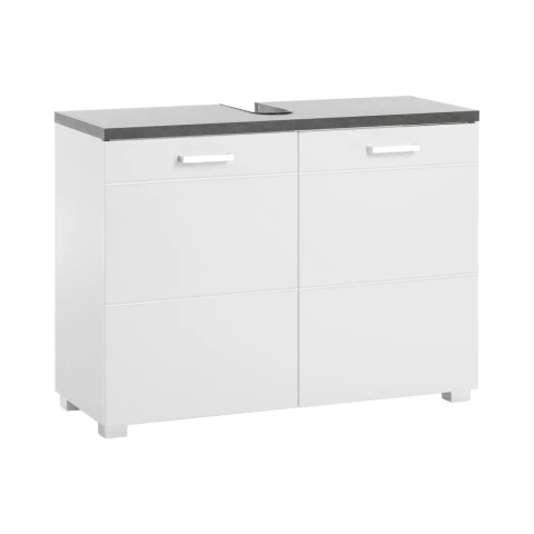 Skříňka pod umyvadlo 2 dveře PRAYA 74 bílá/beton Skříňka pod umyvadlo 2 dveře PRAYA 74 bílá/beton