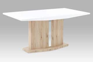 Jídelní stůl AT-2013 WT - vysoký lesk bílý / san remo