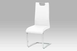 Jídelní židle DCH-563 WT - koženka bílá