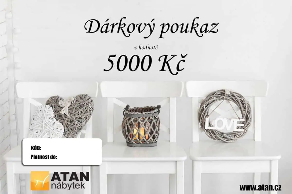 ATAN Dárkový poukaz v hodnotě 5000 Kč Elektronický