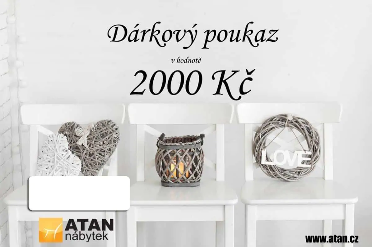 ATAN Dárkový poukaz v hodnotě 2000 Kč Tištěný