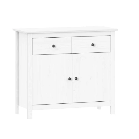 Komoda/příborník TORINO bílý, kovové úchytky