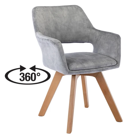 Jídelní židle LAMILA světle šedá