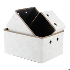 Koš látkový - skládací, krémový, cena za sadu 3 ks DT3006 CRM