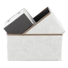 Koš látkový - skládací, krémový, cena za sadu 3 ks DT3006 CRM