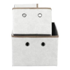 Koš látkový - skládací, krémový, cena za sadu 3 ks DT3006 CRM