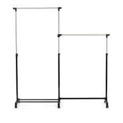 Věšák dvouramenný, černý plast. GD-174 BK