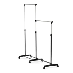 Věšák dvouramenný, černý plast. GD-174 BK