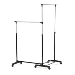 Věšák dvouramenný, černý plast. GD-174 BK