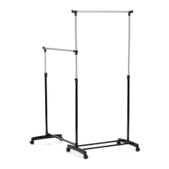 Věšák dvouramenný, černý plast. GD-174 BK