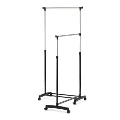 Věšák dvouramenný, černý plast. GD-174 BK