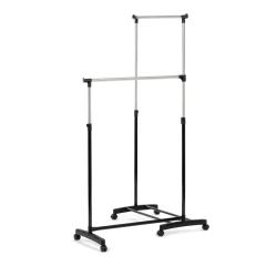 Věšák dvouramenný, černý plast. GD-174 BK