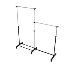 Věšák dvouramenný, černý plast. GD-174 BK