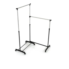 Věšák dvouramenný, černý plast. GD-174 BK