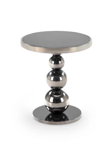 Odkládací stolek CARLA - černá/stříbrná