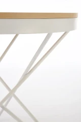 LEILA ława, naturalny / biały (1p=1szt)