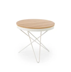 LEILA ława, naturalny / biały (1p=1szt)